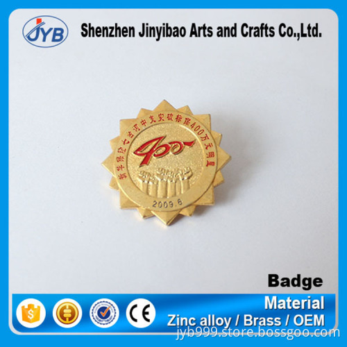 Wholesale cheap custom metal badge pin durable furniture logo round lapel pin badge